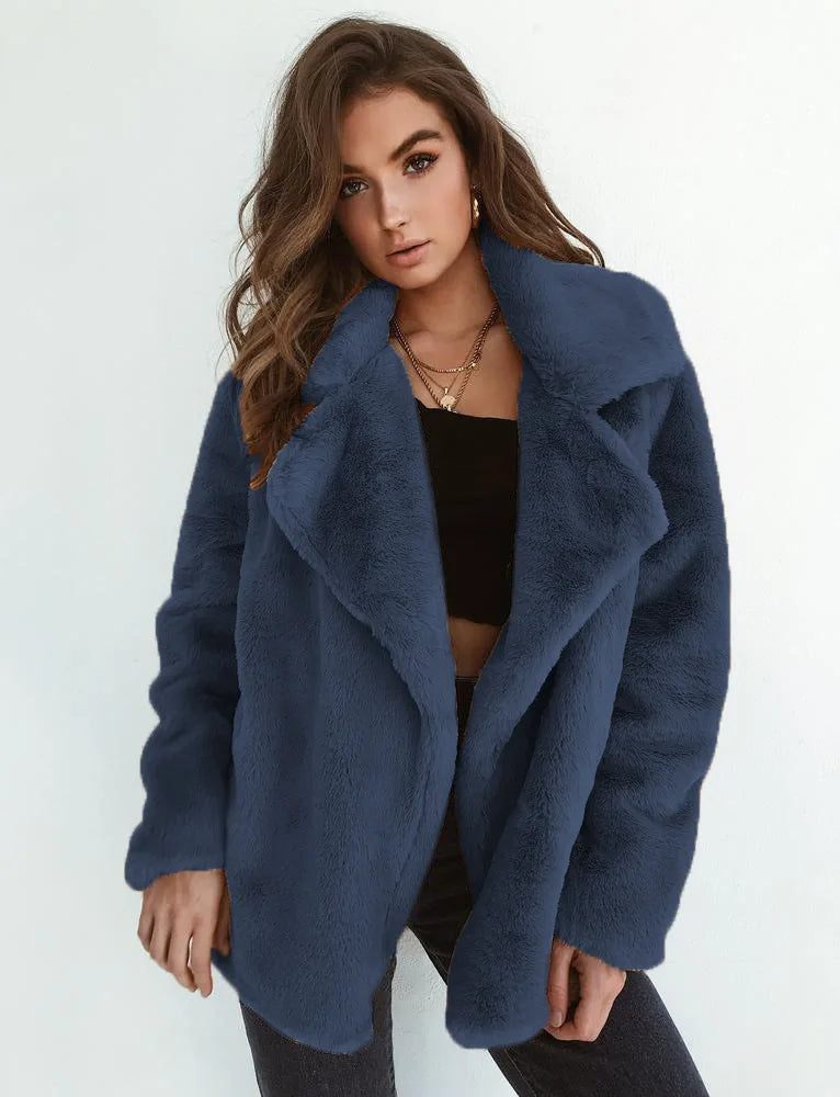 Mila – Plush Teddy Faux Fur Coat