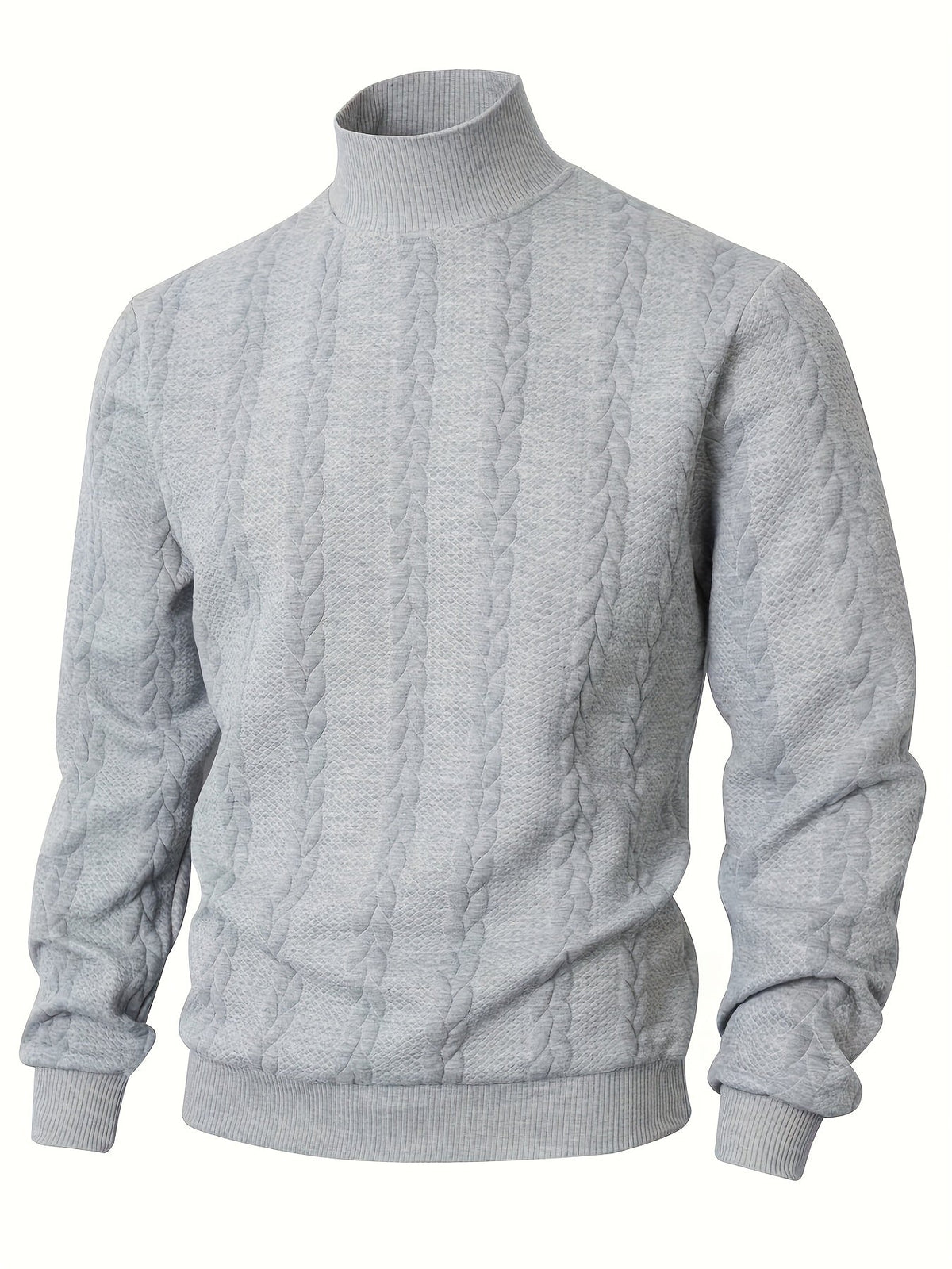 Brennan | Cozy Textured High-Neck Sweatshirt