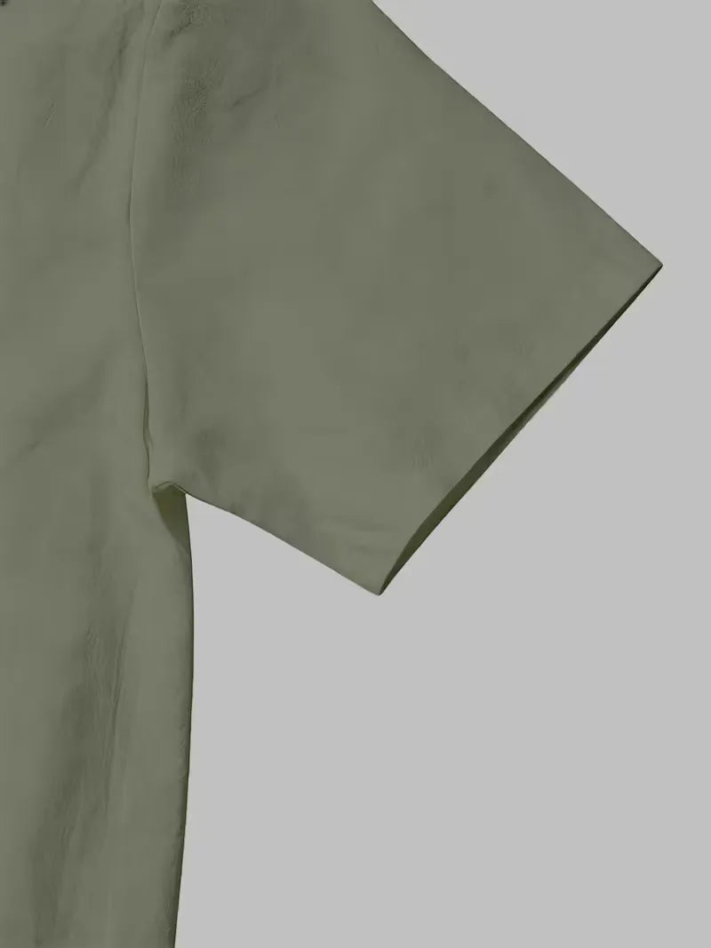 Two-Piece Summer Set with Wide Trousers for Men
