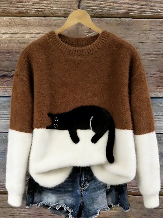 Women's Relaxed Patterned Pullover