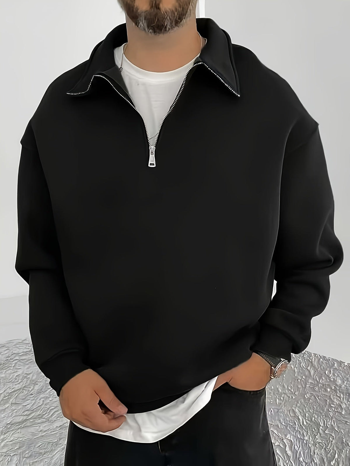 Gideon | Half-Zip Sweatshirt with Collar