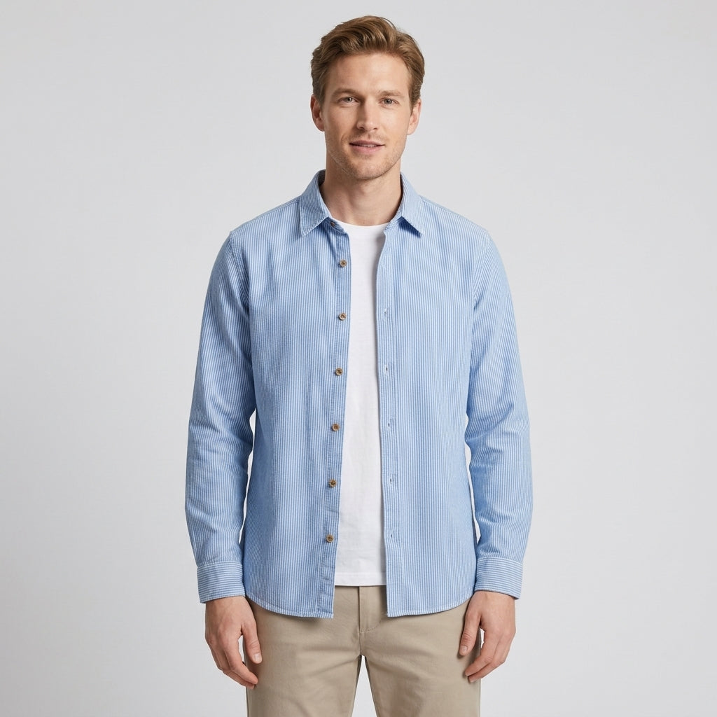 Shirt with Tapered Cuffs for Men