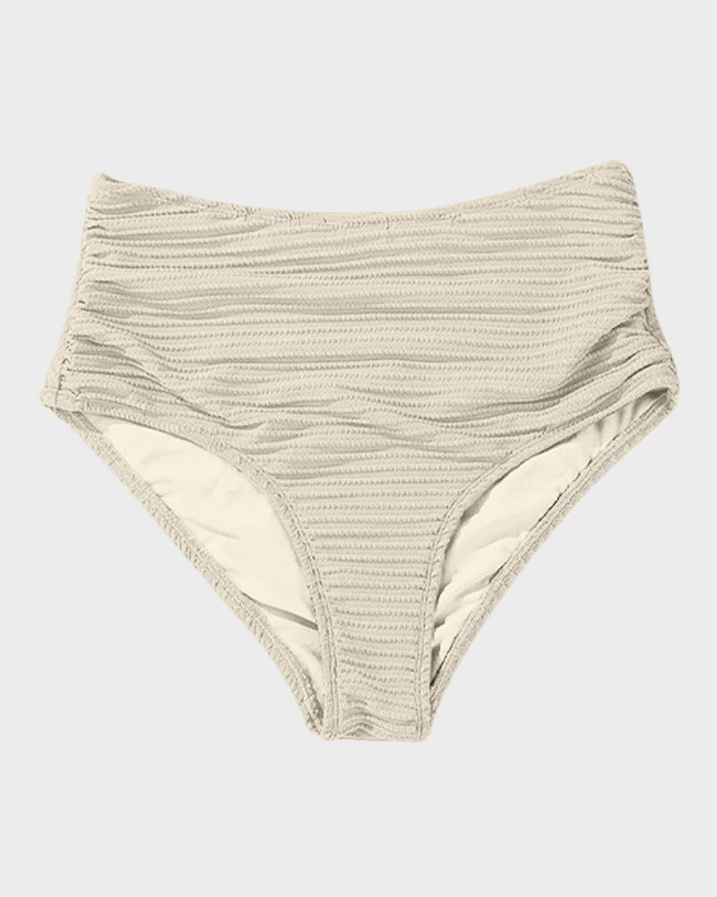 Ribbed High-Waisted Bikini Set for Women