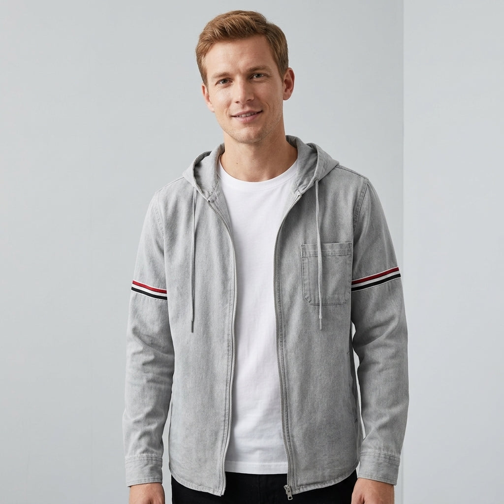 Hooded Jacket with Zip for Men