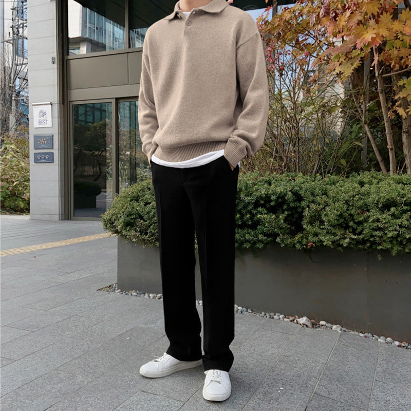 Woollen Quarter Button Up