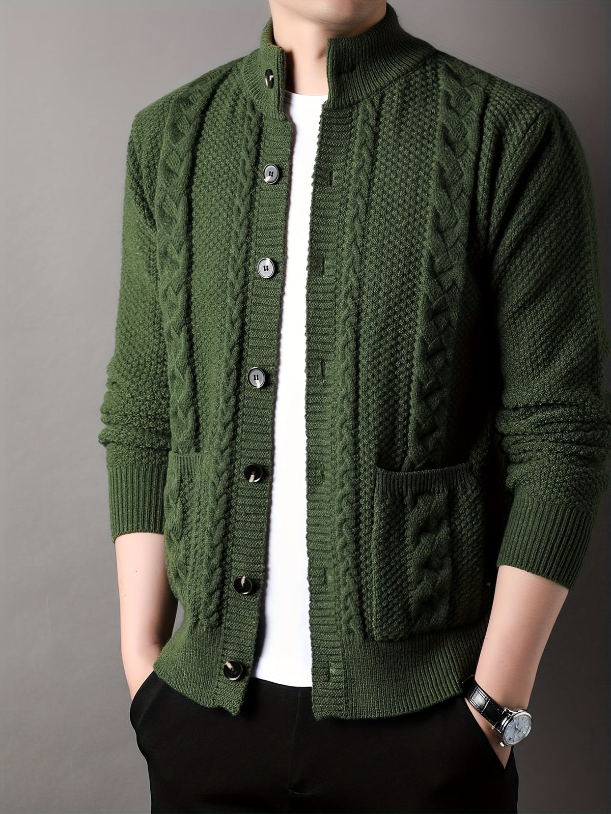Percival | Textured Button-Up Cardigan
