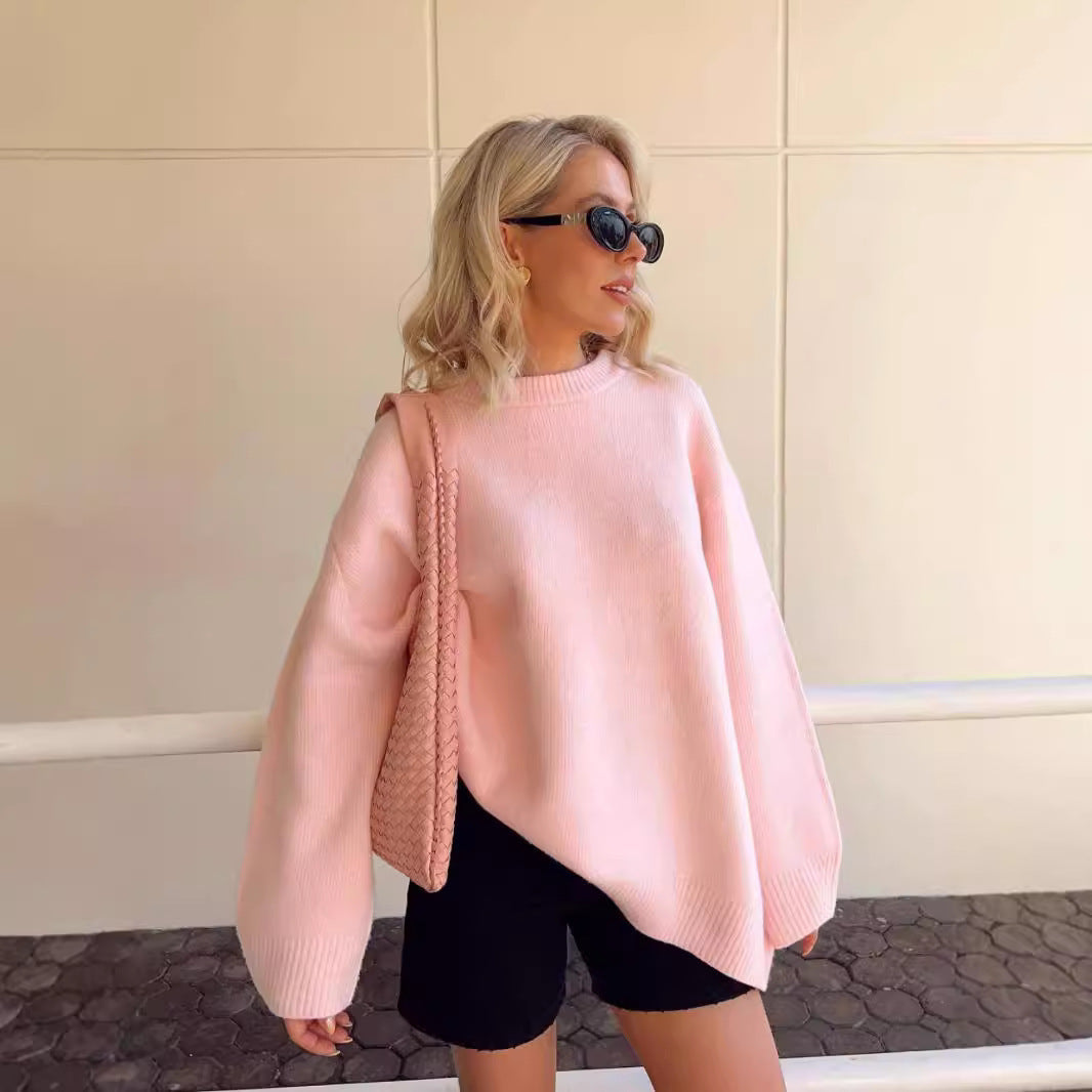 Klara | Comfortable Long Sleeve Round Neck Sweater with Stretch