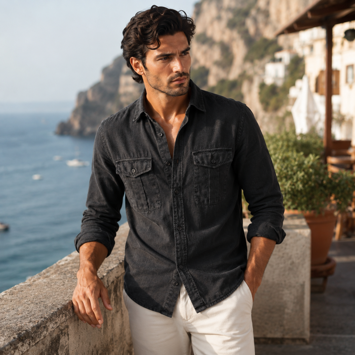 The Brera Men’s Casual Cotton Summer Linen Shirt