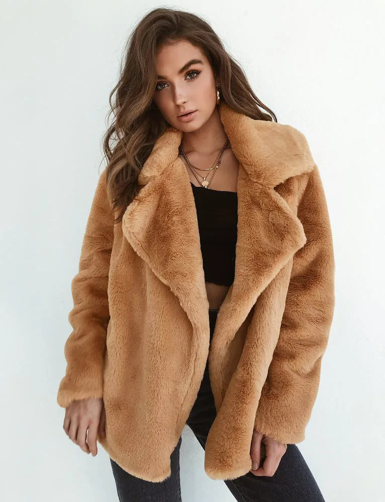 Mila – Plush Teddy Faux Fur Coat