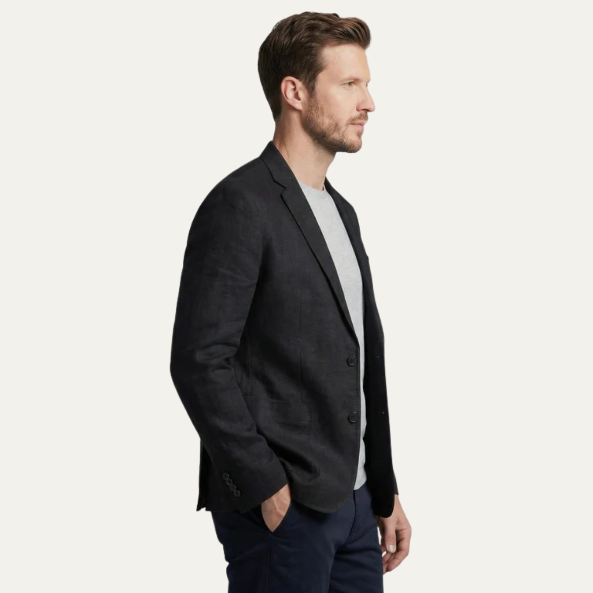 The Belmont Men’s Casual Summer Linen Blazer Jacket