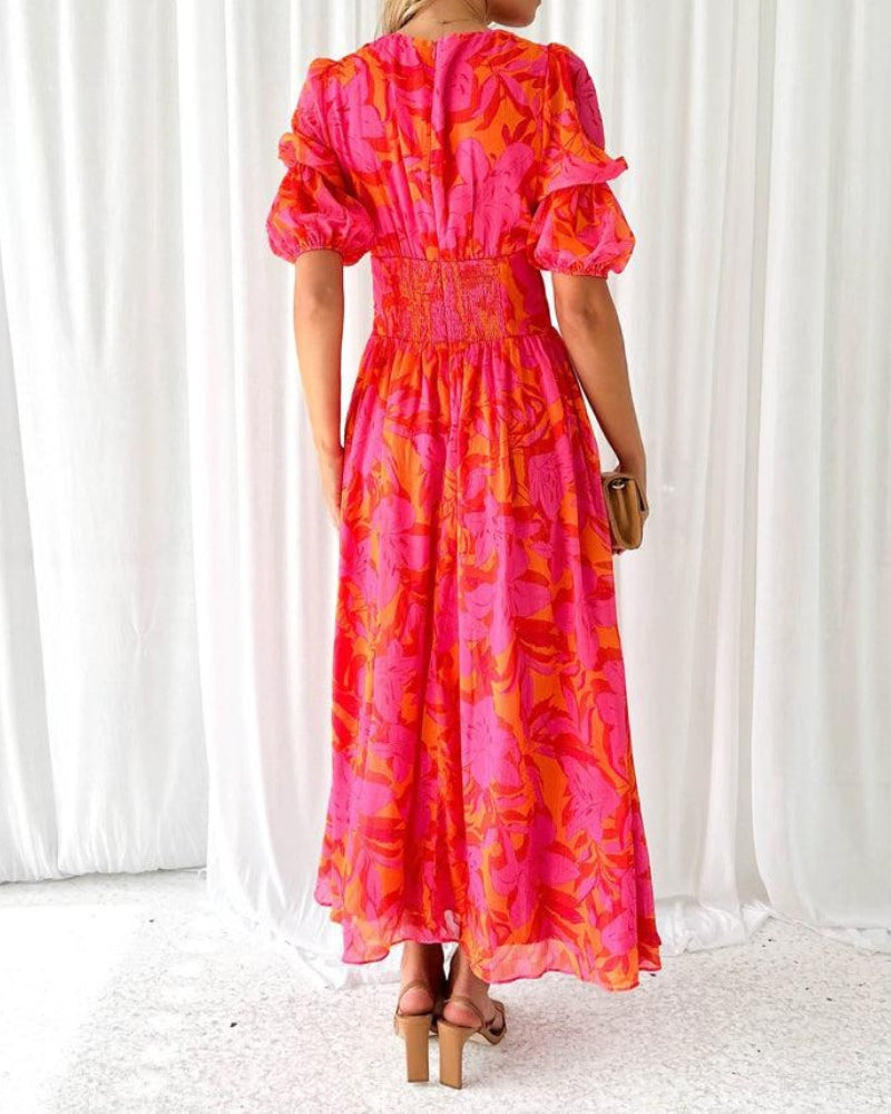 Lucia - Maxi Dress with Puff Sleeves