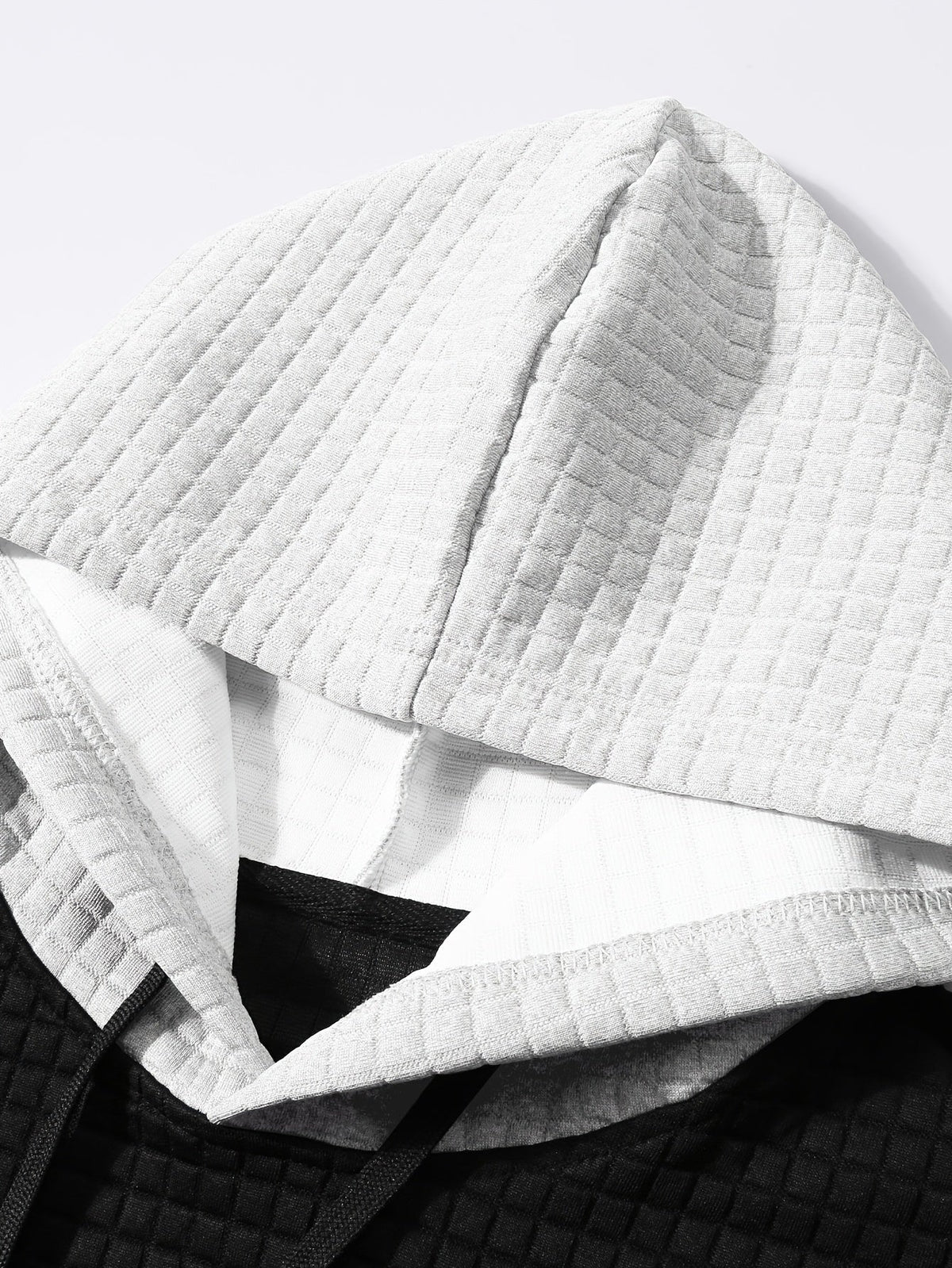 Rutherford | Color-Block Textured Hoodie