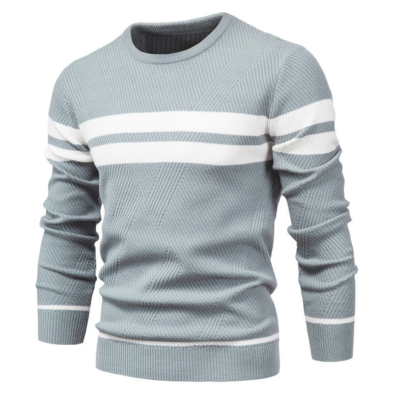 Casual Striped Jumper for Men with Regular Fit