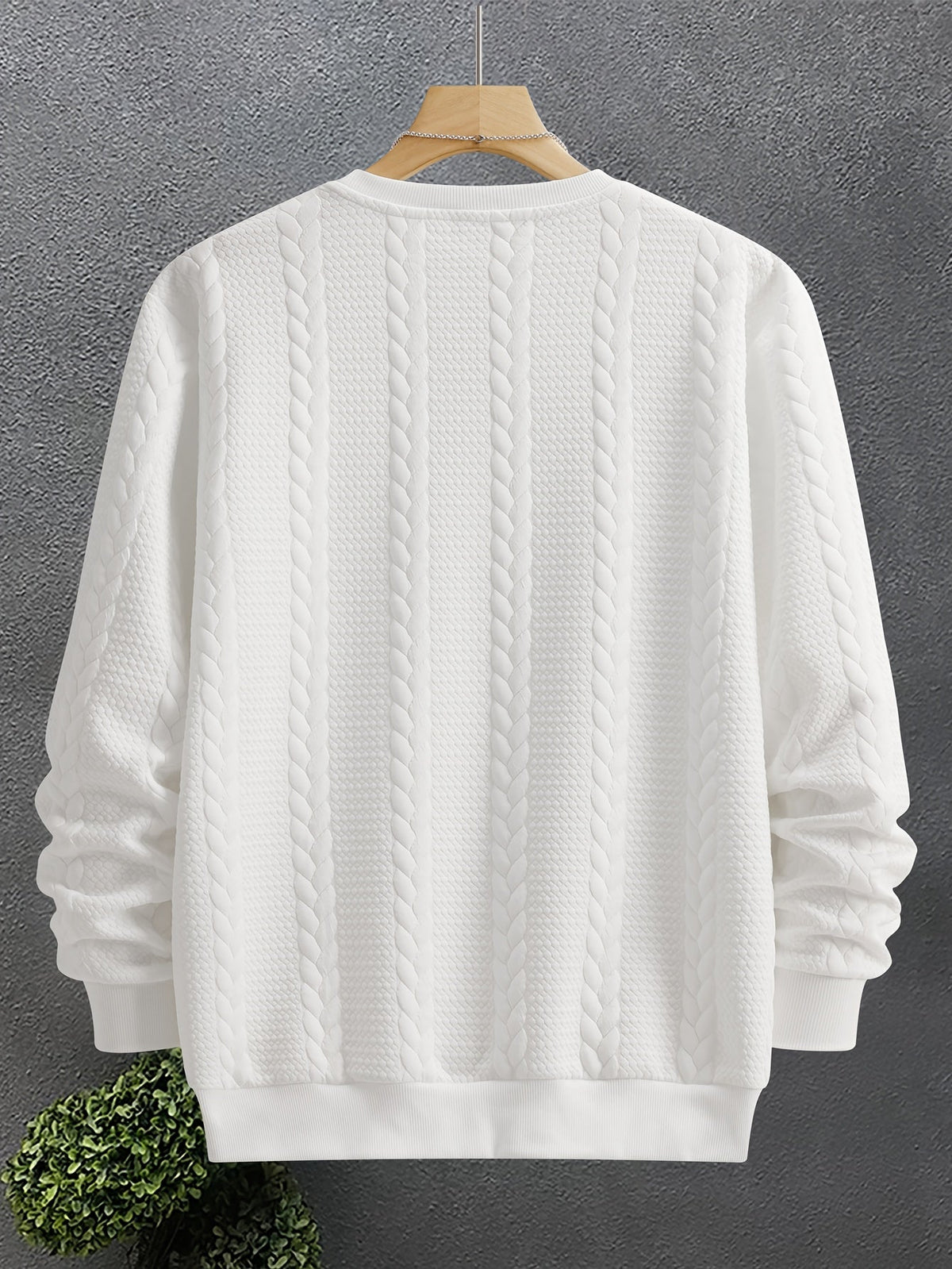 Maddox | Textured Crew Neck Pullover