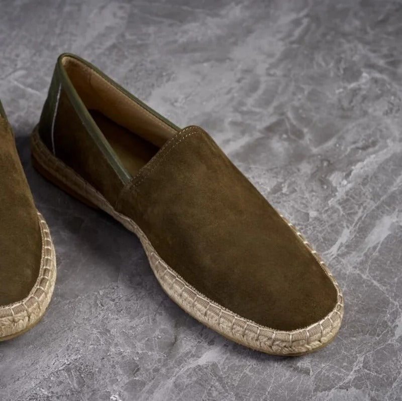 OLD MONEY Tressed Suede Loafers