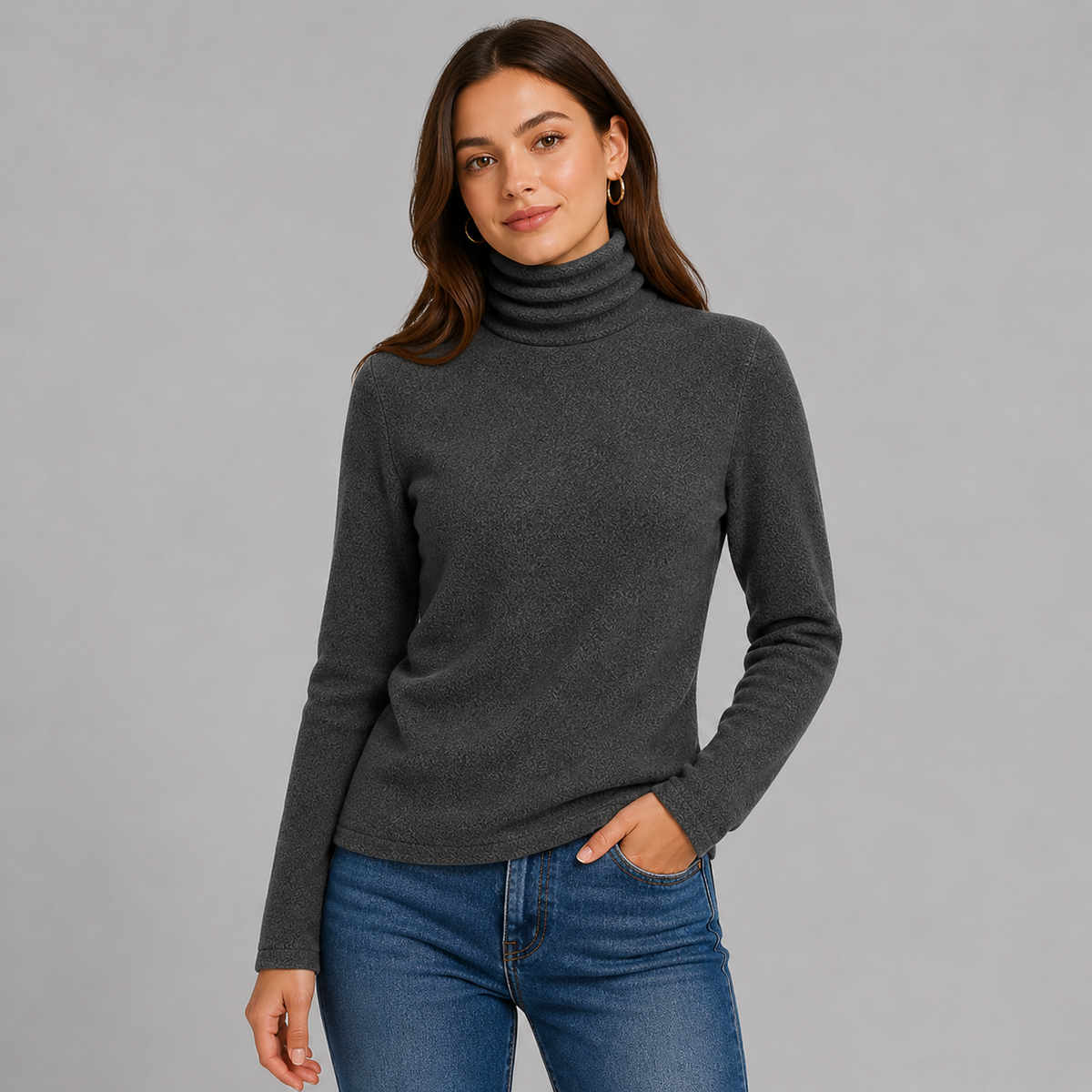 Luxurious Women's Cashmere Blend Turtleneck Sweater