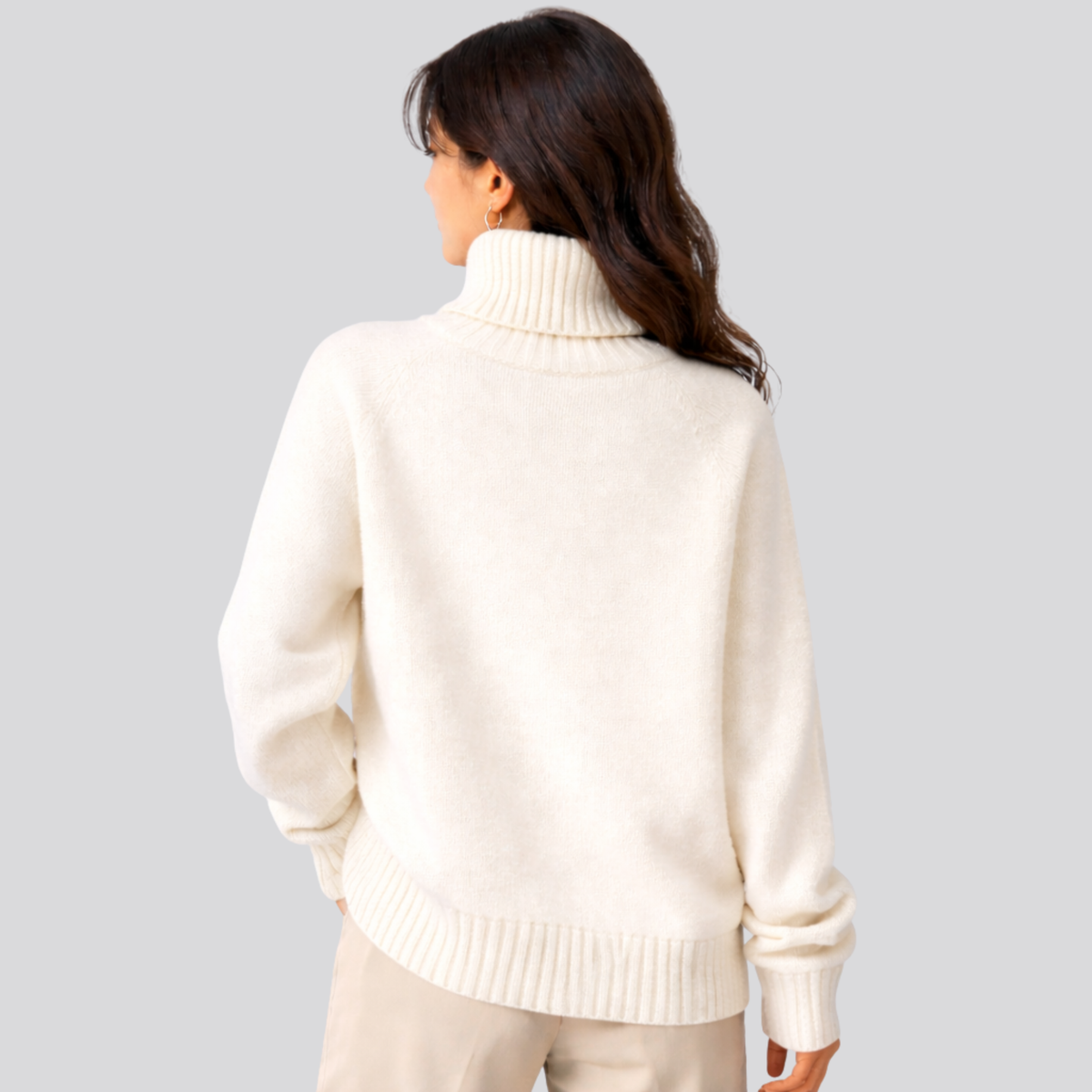 Cozy Women's Merino Wool Turtleneck Sweater