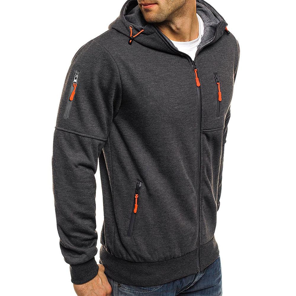 Men's Breathable Zip-Up Hoodie - Comfortable Sweatshirt