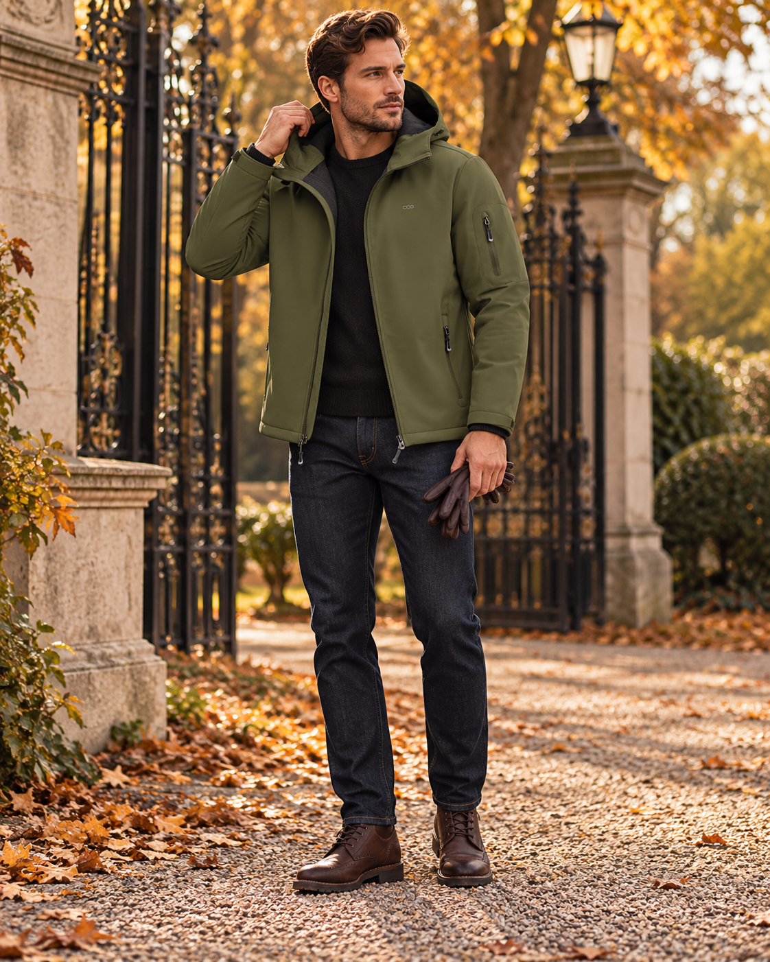 Daniel Lightweight Waterproof Hooded Softshell Jacket – Fleece-Lined Outdoor Coat