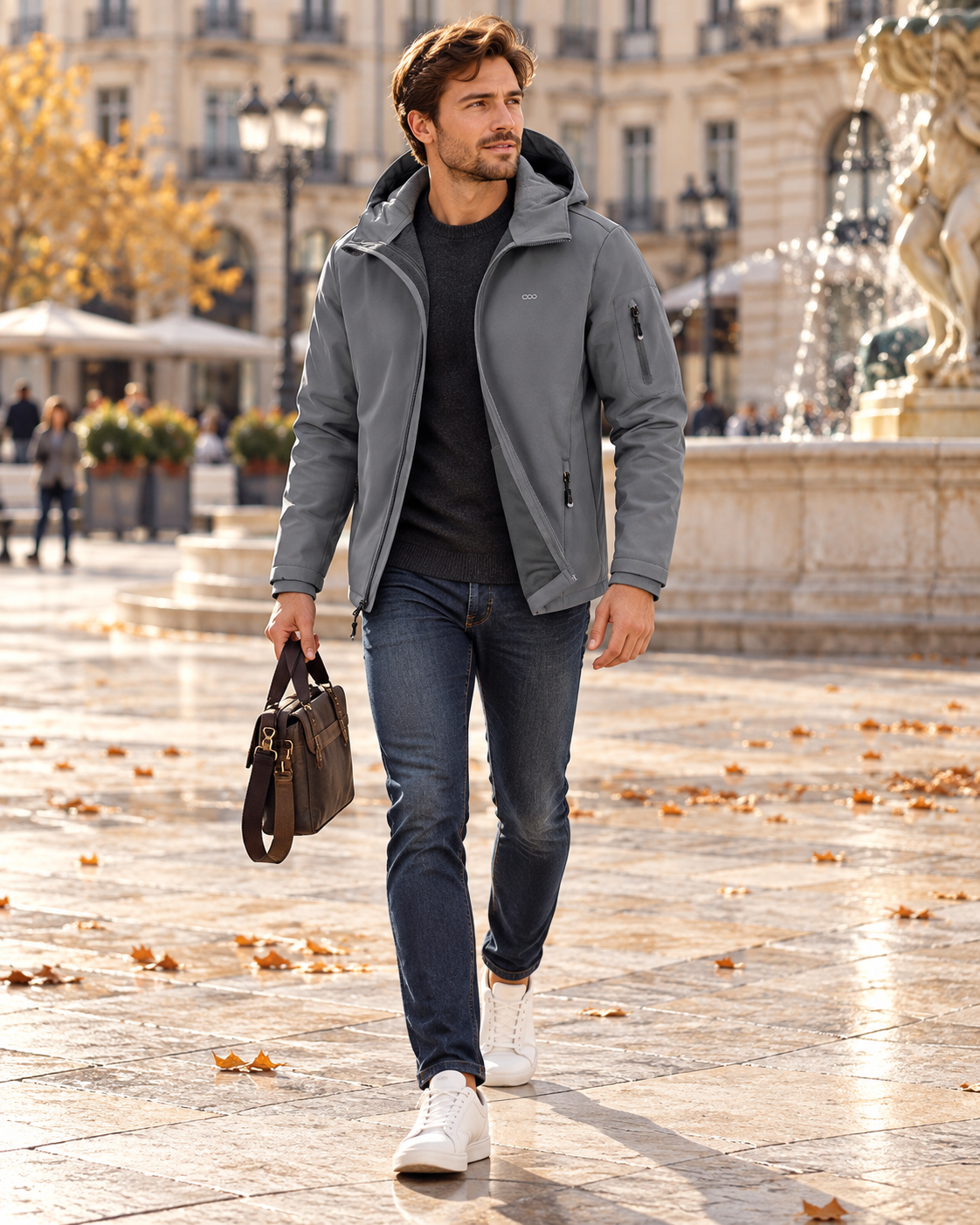 Daniel Lightweight Waterproof Hooded Softshell Jacket – Fleece-Lined Outdoor Coat