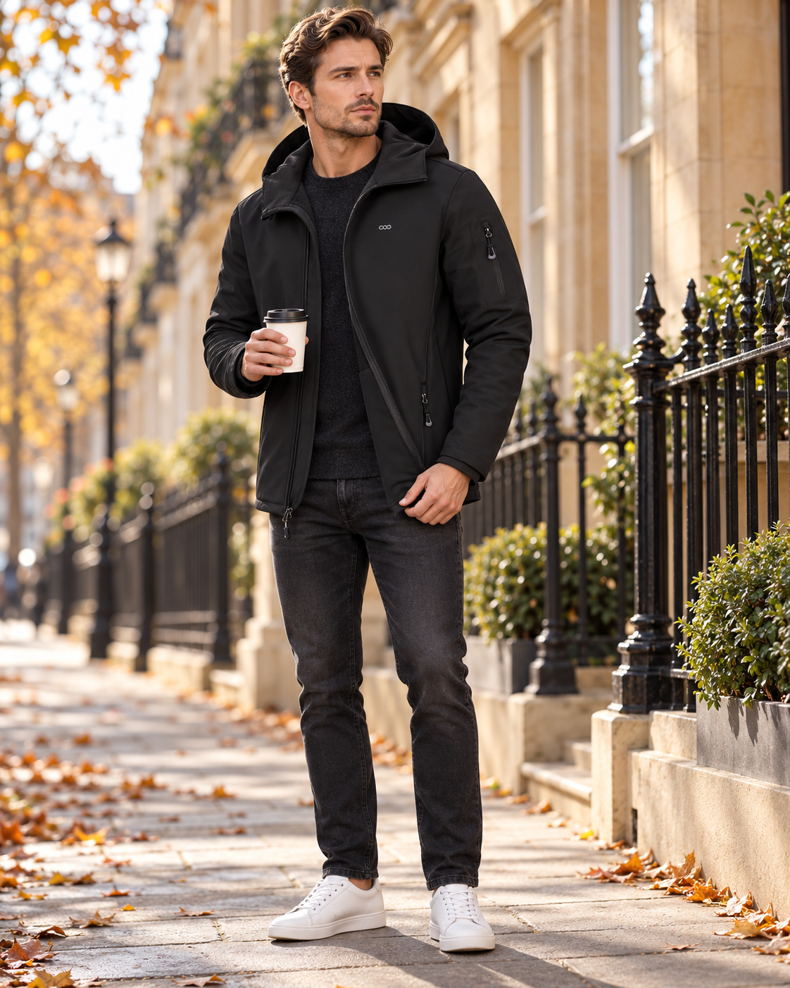 Daniel Lightweight Waterproof Hooded Softshell Jacket – Fleece-Lined Outdoor Coat