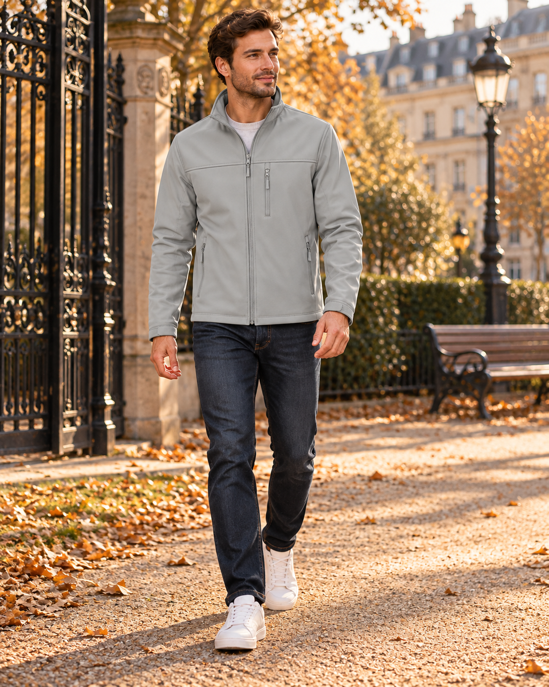 Kellan Men's Lightweight Waterproof Softshell Jacket with Fleece Lining – Ideal for Outdoor Adventures