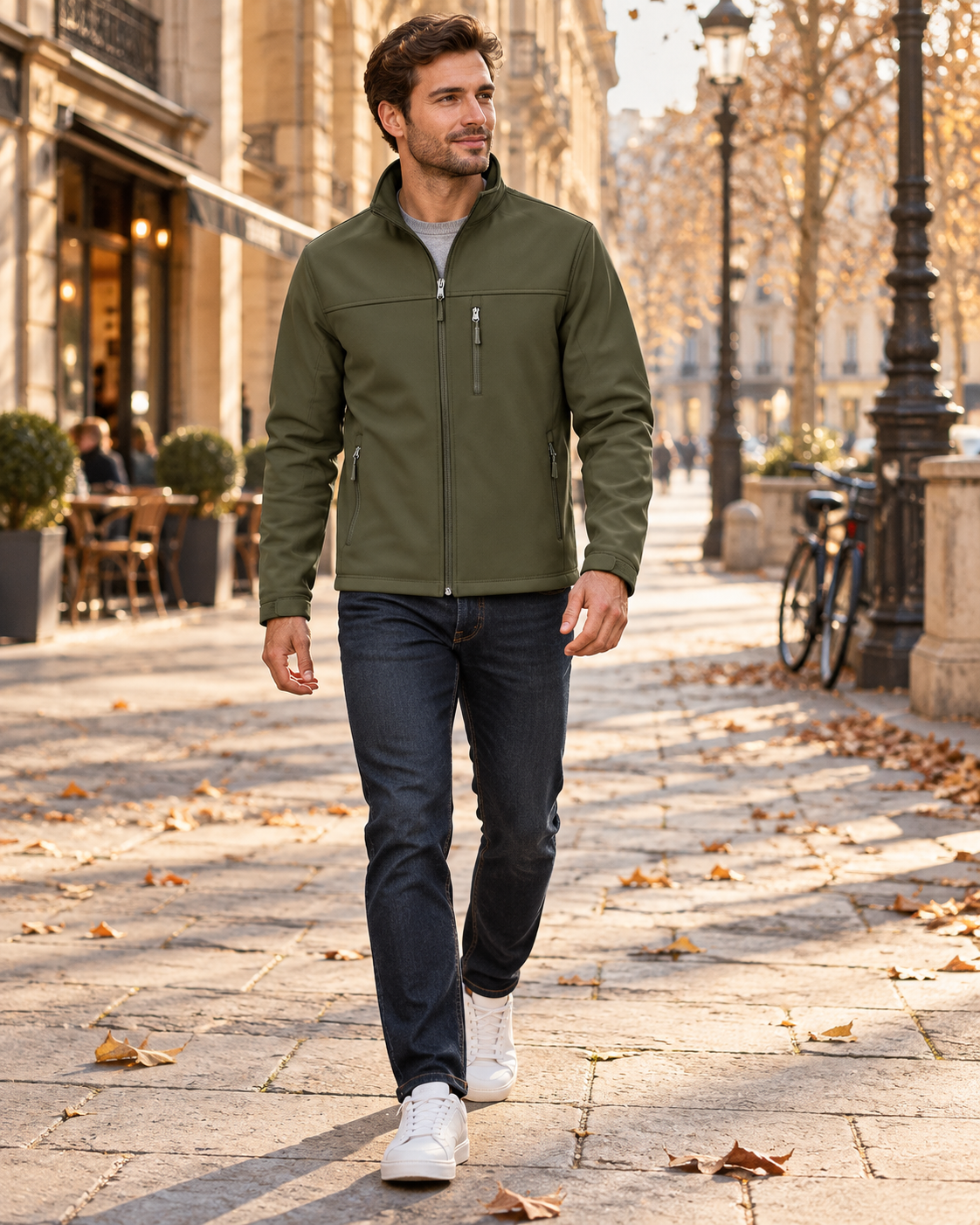 Kellan Men's Lightweight Waterproof Softshell Jacket with Fleece Lining – Ideal for Outdoor Adventures