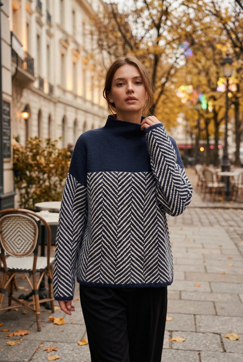 Cozy Everyday Roll Neck Knit Sweater