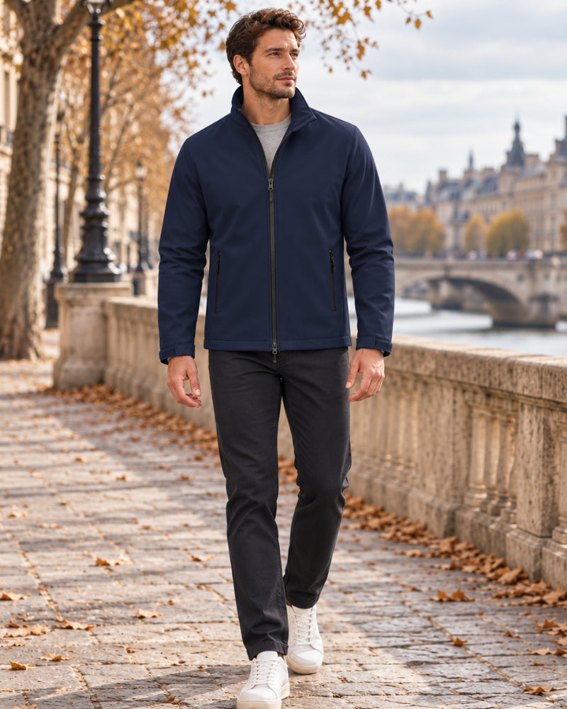 Men's Quirino Softshell Jacket - Windproof, Waterproof, and Fleece-Lined