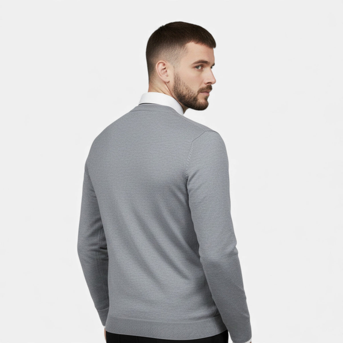 Stylish Men's V-Neck Knit Pullover