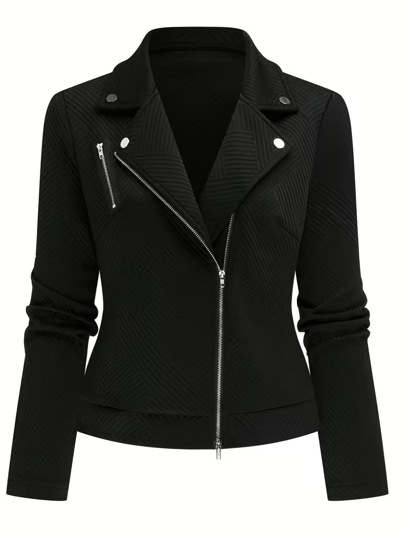 Women's Geometric Biker Jacket