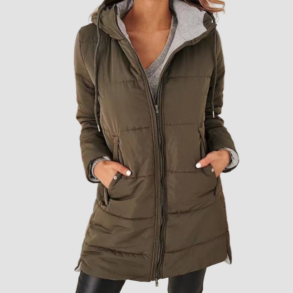 Women's Cozy Hooded Down Puffer Jacket - Perfect for Winter