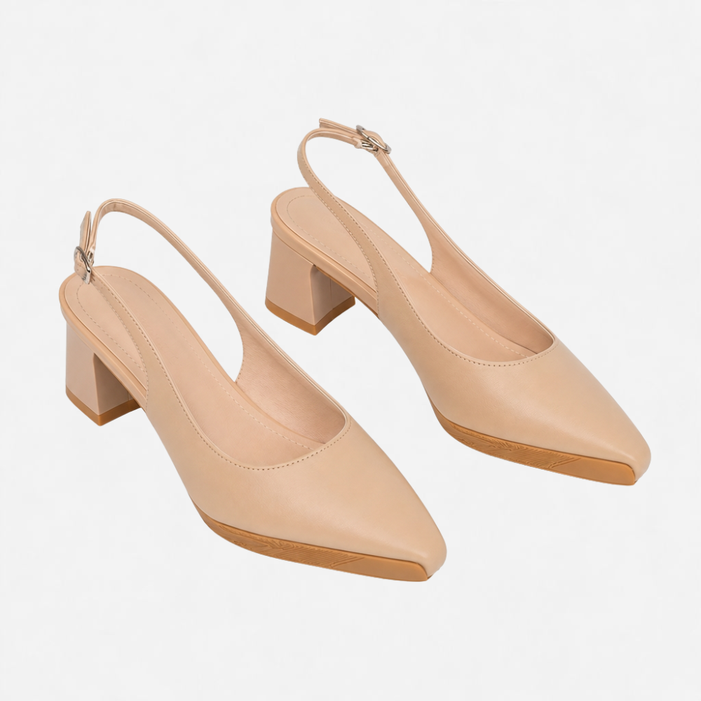 OLDMONEYLOOK | Women’s Refined Square Toe Heel Sandals