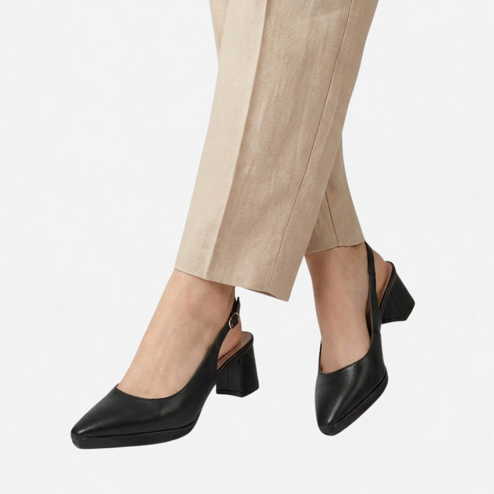 OLDMONEYLOOK | Women’s Refined Square Toe Heel Sandals