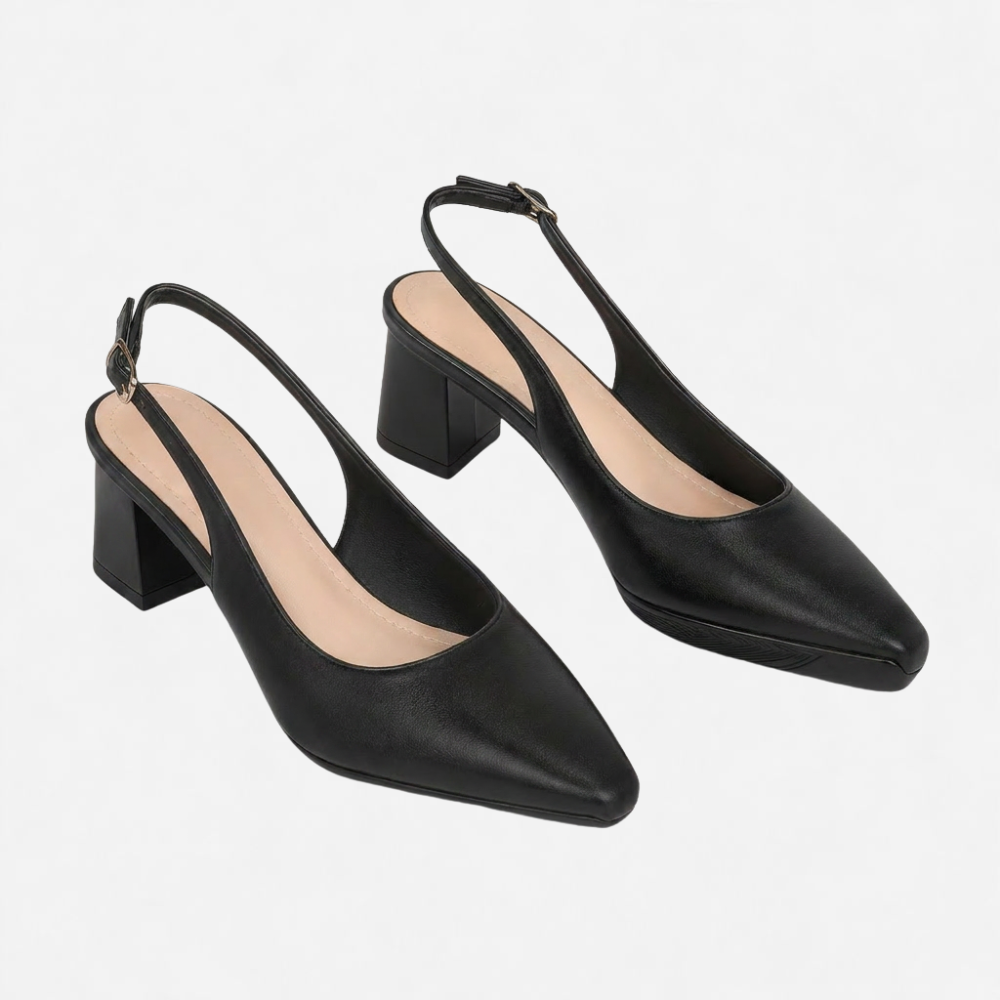 OLDMONEYLOOK | Women’s Refined Square Toe Heel Sandals