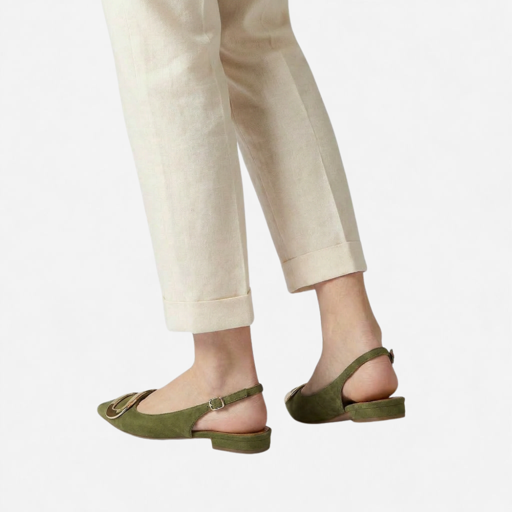OLDMONEYLOOK | Women Refined Pointed Toe Slingback Slippers