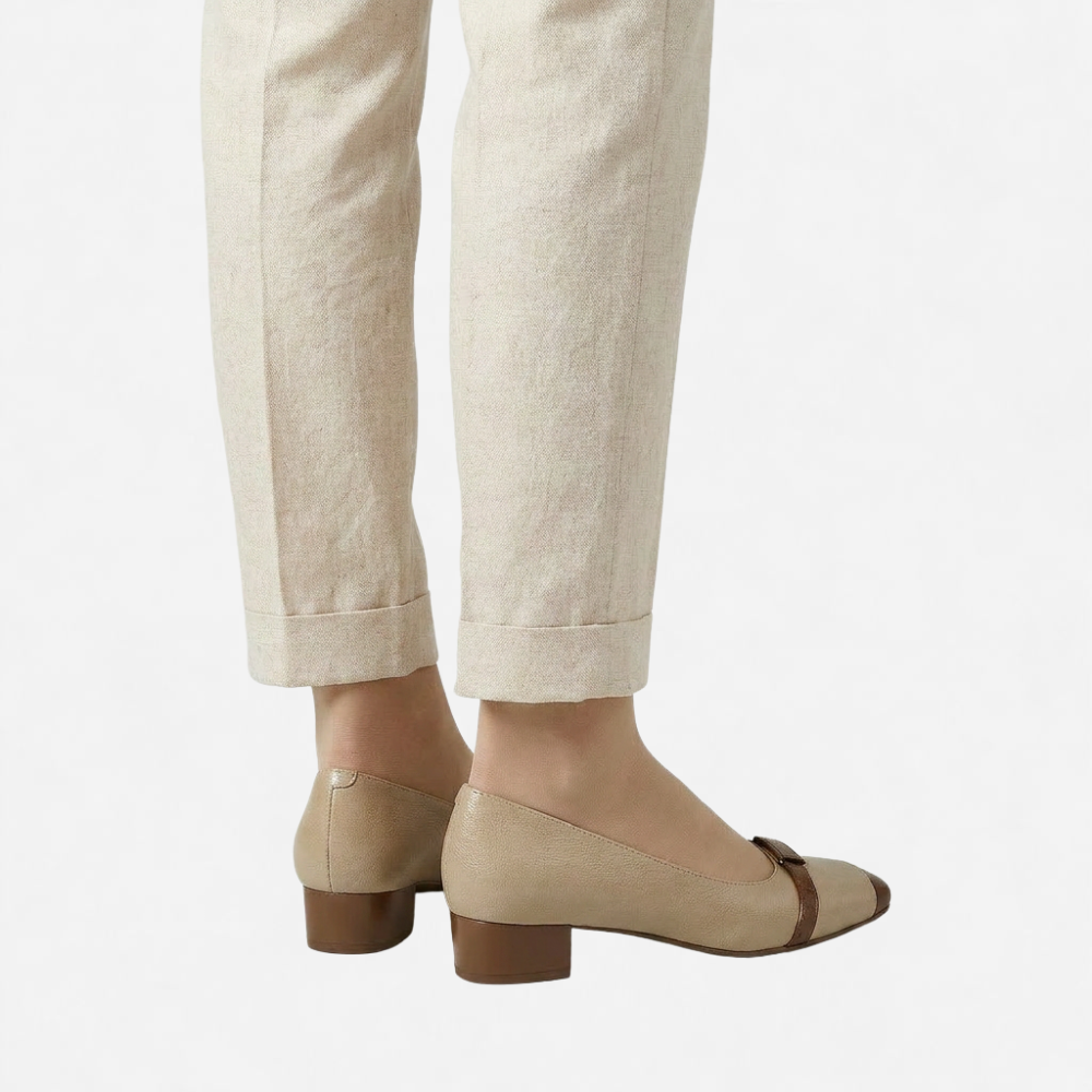 OLDMONEYLOOK | Women Refined Low Heel Leather Dress Shoes