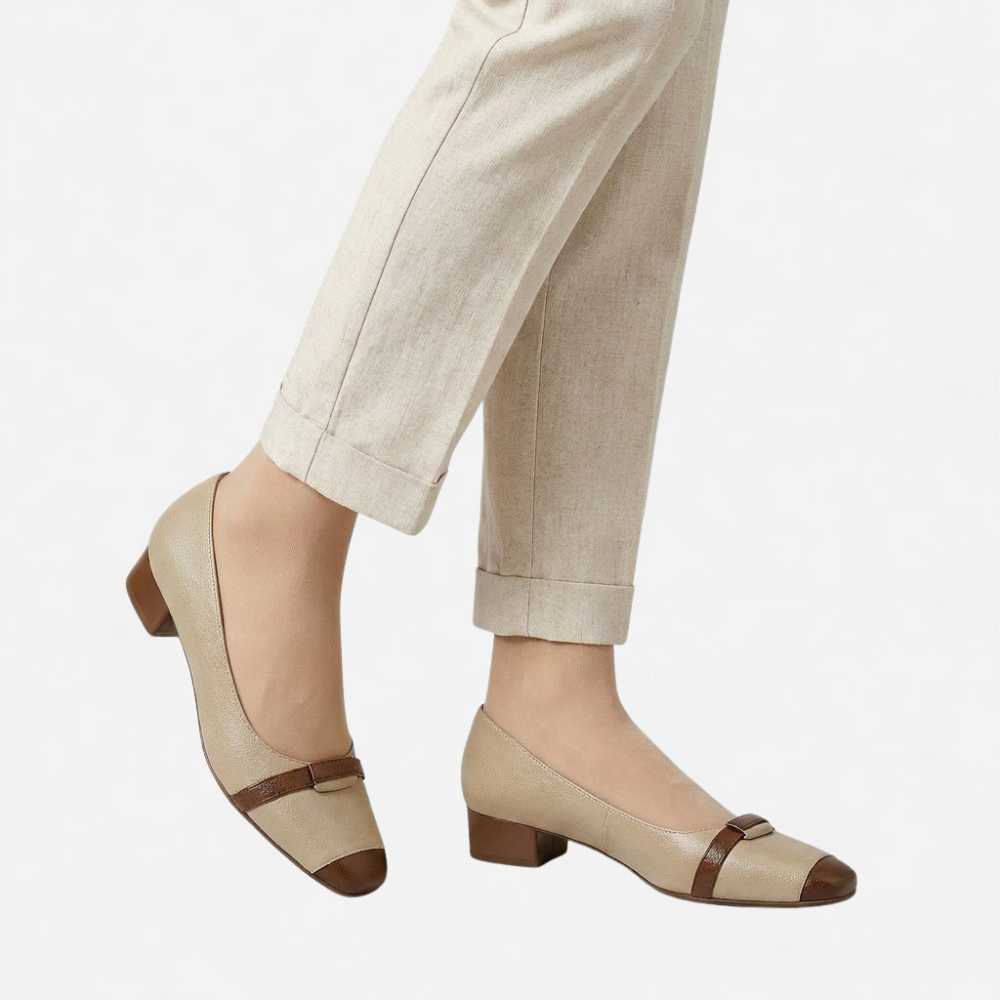 OLDMONEYLOOK | Women Refined Low Heel Leather Dress Shoes