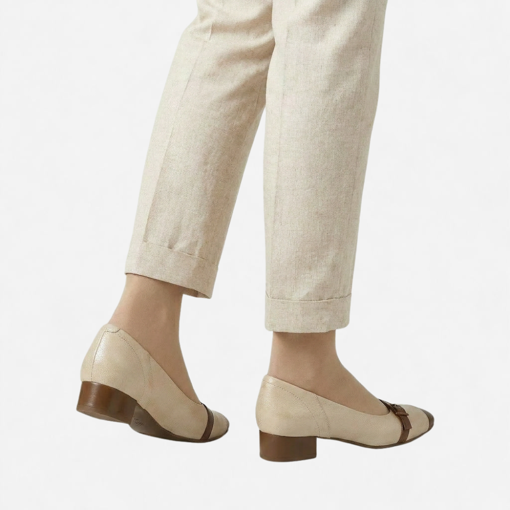 OLDMONEYLOOK | Women Refined Low Heel Leather Dress Shoes