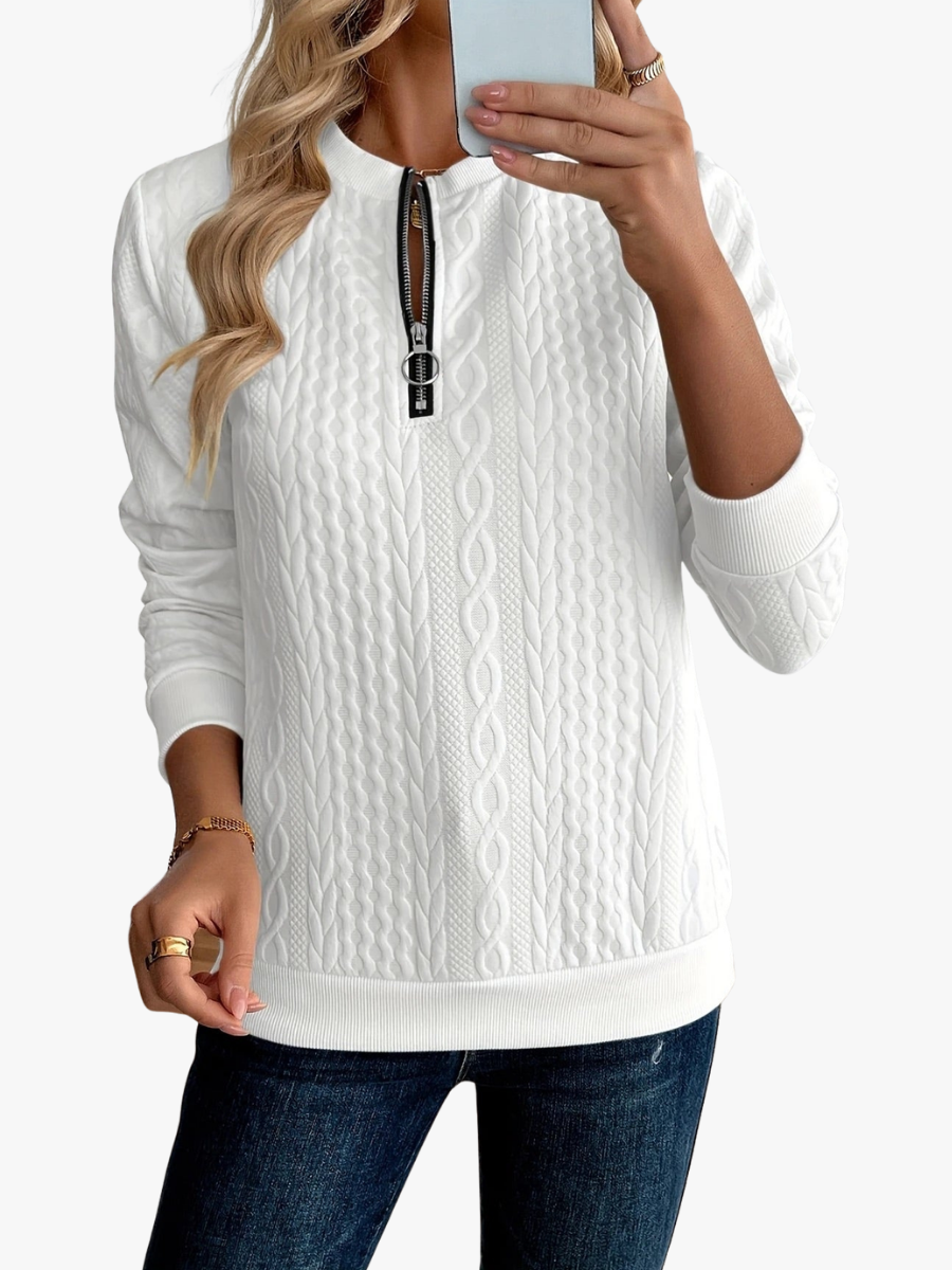 Women's Structured Zip Sweater