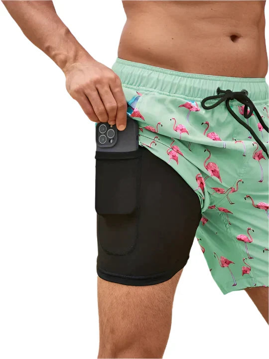 Men's Swim Shorts with Inner Pocket