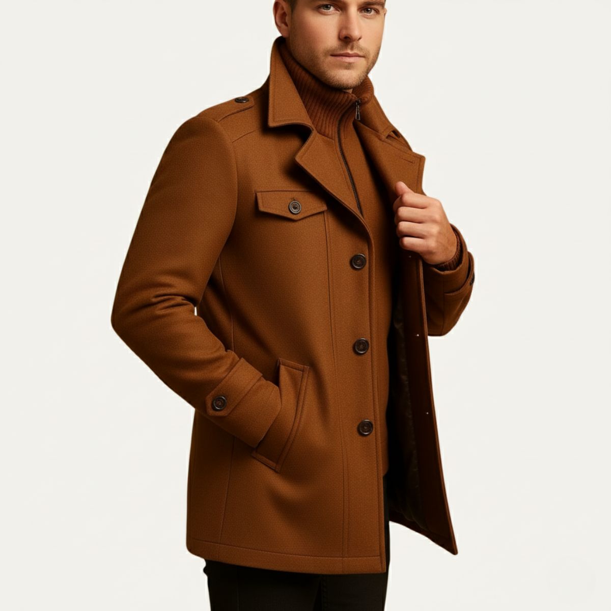 Stylish Men's Winter Coat for Warmth and Elegance