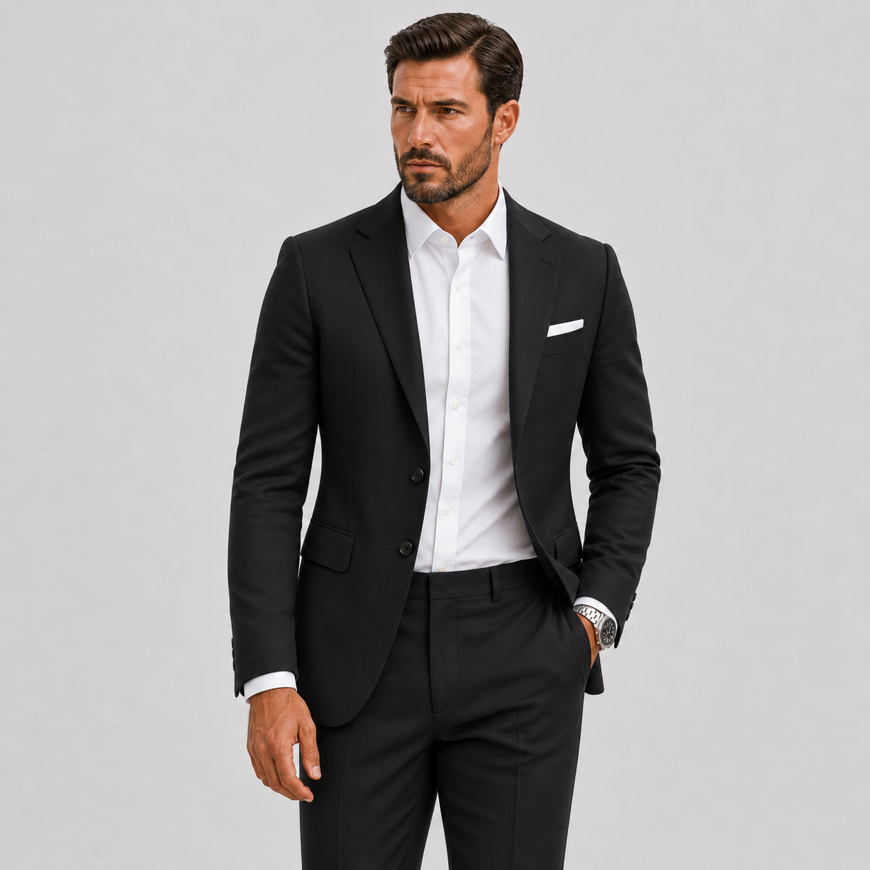 Men's Slim-Fit Suit for Weddings and Formal Style