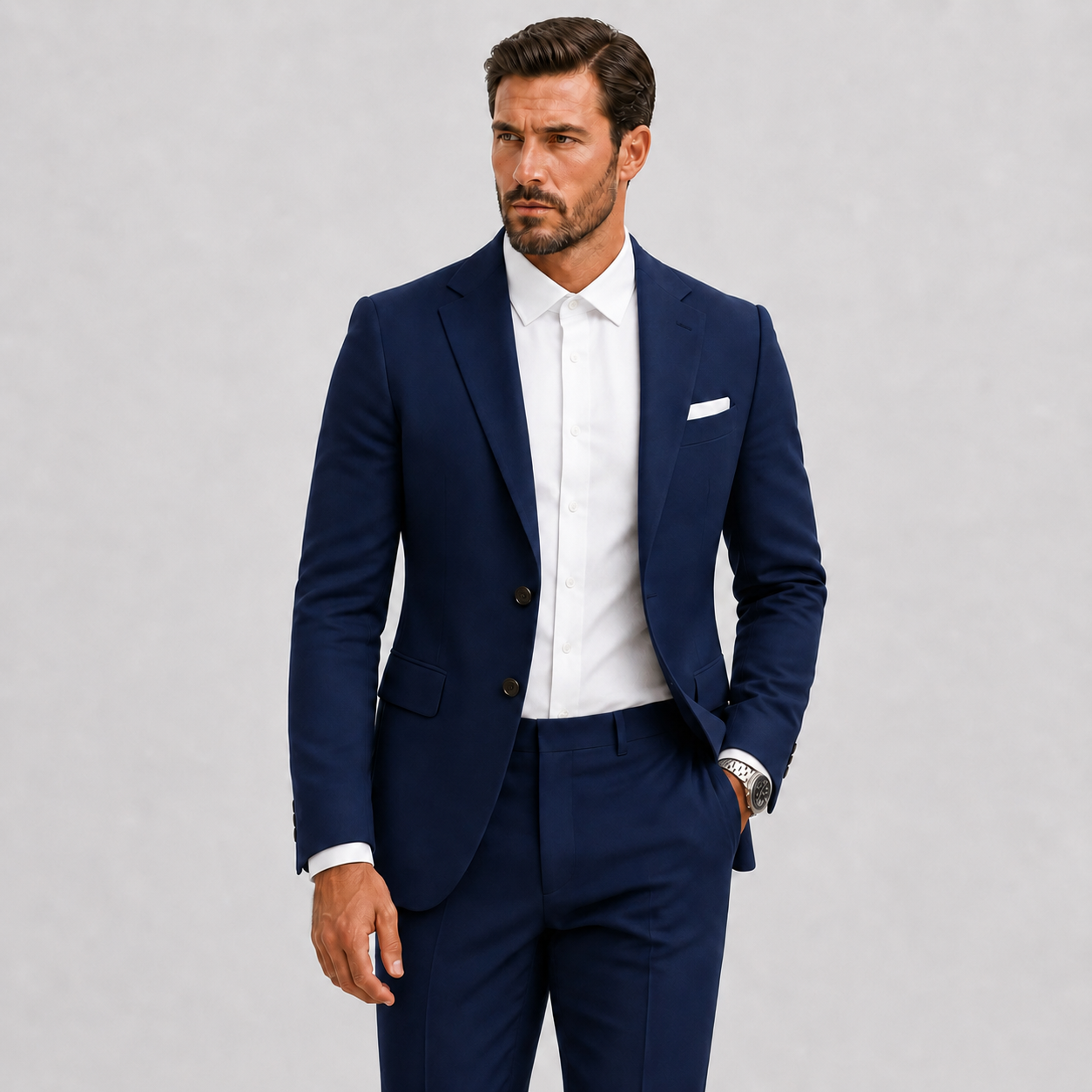 Men's Slim-Fit Suit for Weddings and Formal Style