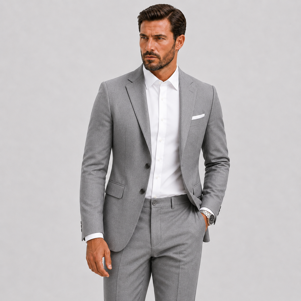 Men's Slim-Fit Suit for Weddings and Formal Style