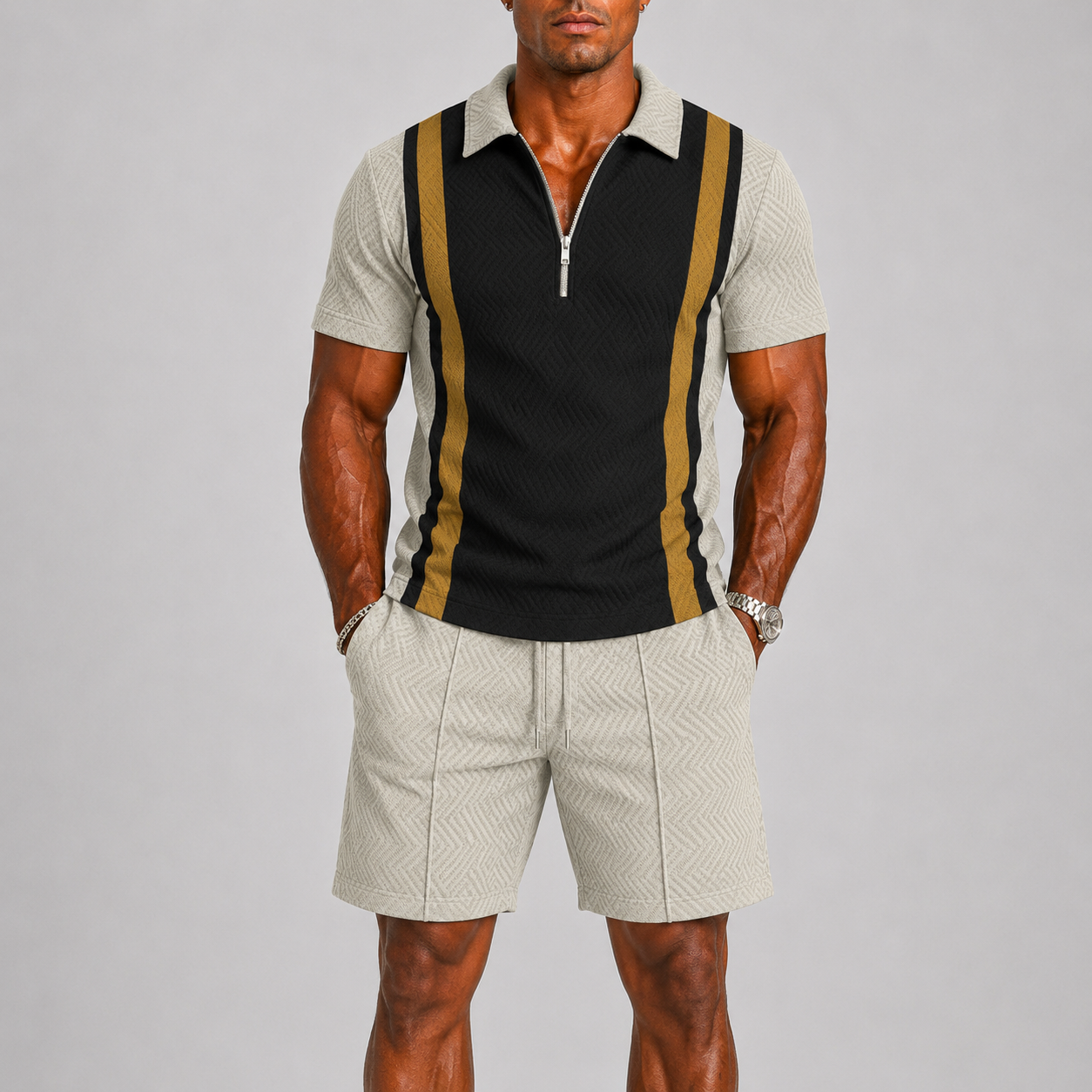 Men's Summer Set with Polo and Shorts