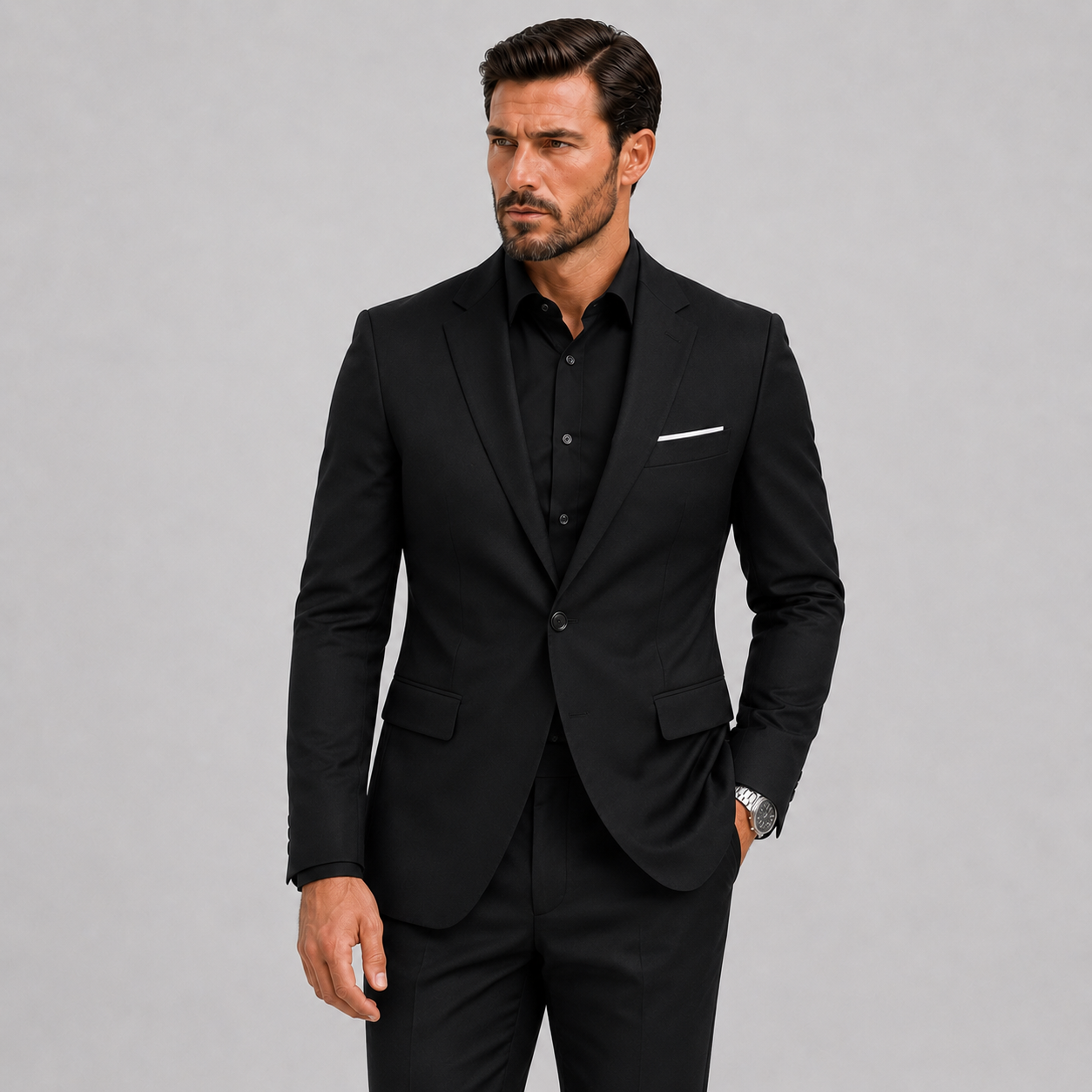 Men's Slim-Fit Suit for Weddings and Formal Occasions