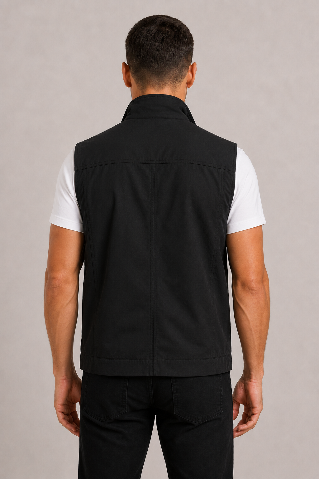 Men's Gilet with Zip and Pockets