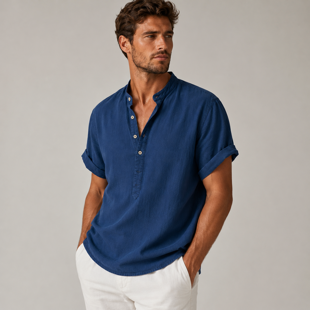 The Montclair Men’s Summer Casual Linen Shirt