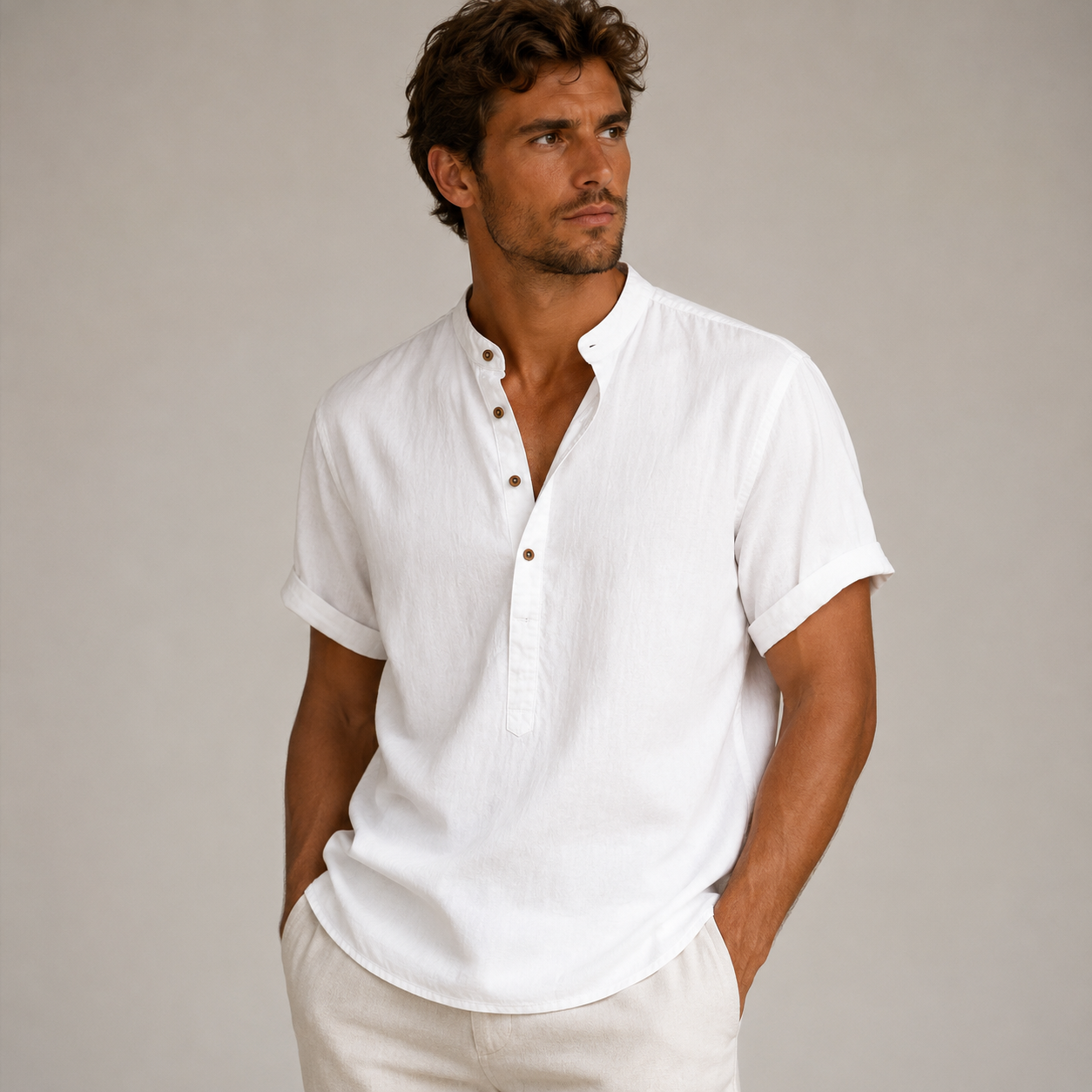 The Montclair Men’s Summer Casual Linen Shirt